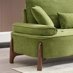 Dekky Three Seater Upholstered Sofa - Wooden Bazar