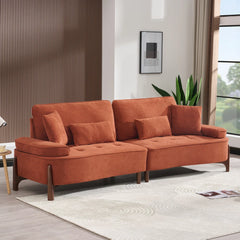 Dekky Three Seater Upholstered Sofa - Wooden Bazar
