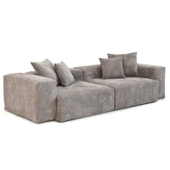 Fixon Corduroy Upholstered 2 Seater Modular Sofa - Wooden Bazar