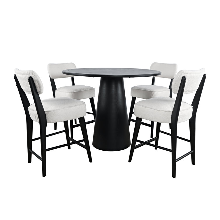 Traiden 5-Piece Counter Dining Set – Walnut