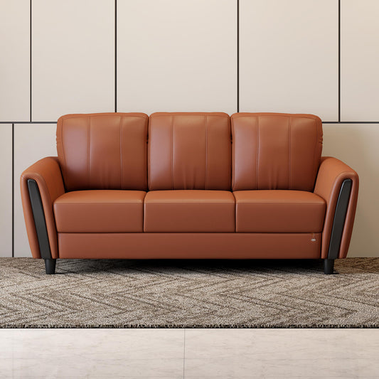 Best Leatherette 3/2/1 Seater Sofa in Rich Spiced Brown Color