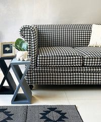 Linen 2 Seater trendy Sofa design - Wooden Bazar