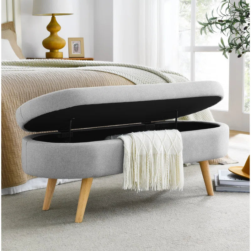 Shilakan 1 Linen Upholstered Storage Bench Entryway Bench Bedroom Bench Upholstered Bench