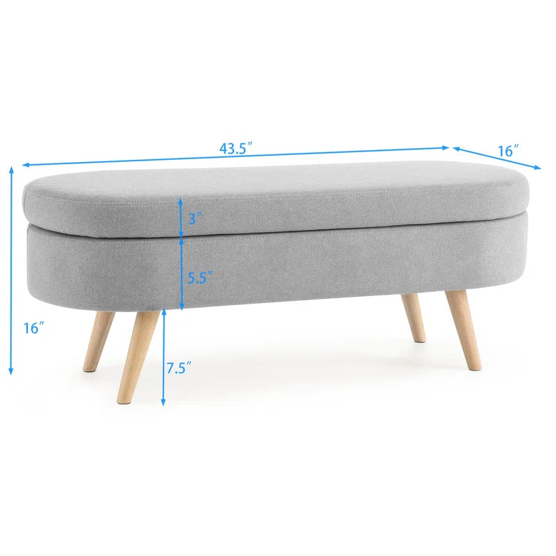 Shilakan 1 Linen Upholstered Storage Bench Entryway Bench Bedroom Bench Upholstered Bench