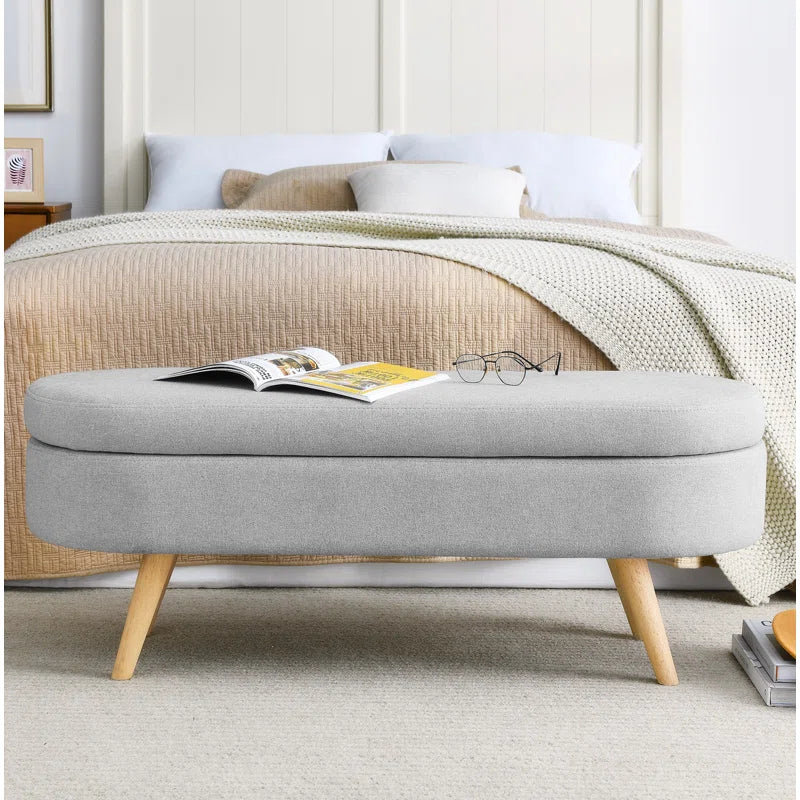 Shilakan 1 Linen Upholstered Storage Bench Entryway Bench Bedroom Bench Upholstered Bench