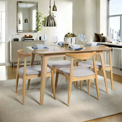 Aubray Solid Wood Dining Set