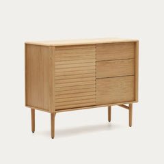 Kristyal Amazing Solid Wood Lenon Cabinet With 1 Door and 3 Drawers