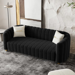 2-Piece Velvet Round Arm Sofa Living Room Set Luxury Sofa Sets