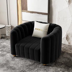 2-Piece Velvet Round Arm Sofa Living Room Set Luxury Sofa Sets