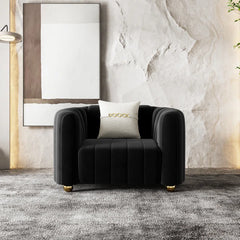 2-Piece Velvet Round Arm Sofa Living Room Set Luxury Sofa Sets