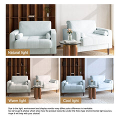Rivaard 2 Set Modern Wide Armchair Corduroy Accent Chairs - Wooden Bazar