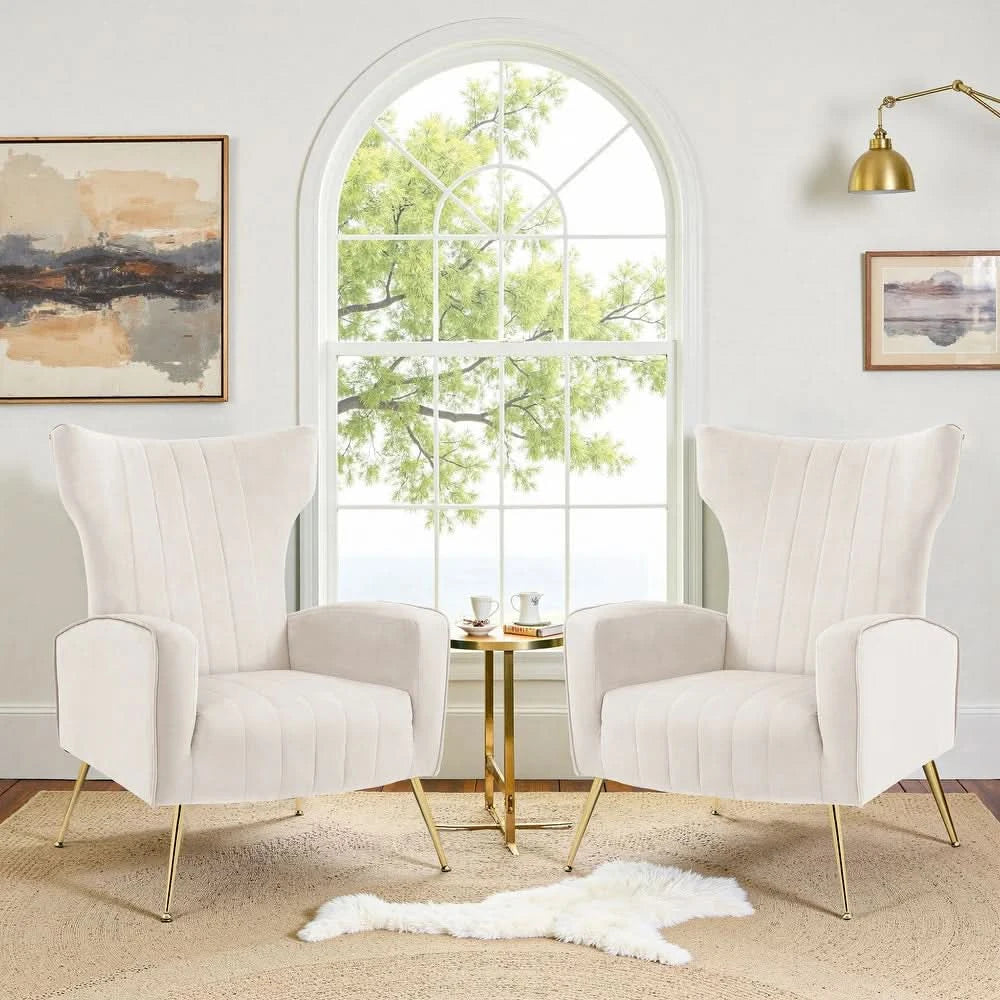 Living Room Wingback Club Chair SINGES Multicolor Upholstered