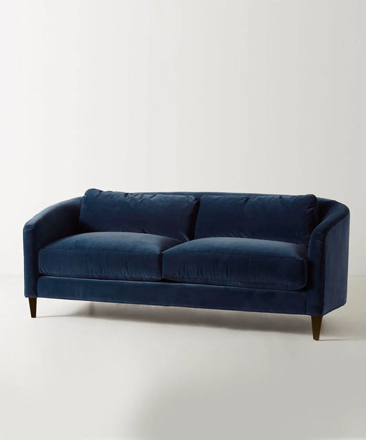 Top Quality Three Seater Sofa in Midnight Blue Color - Wooden Bazar