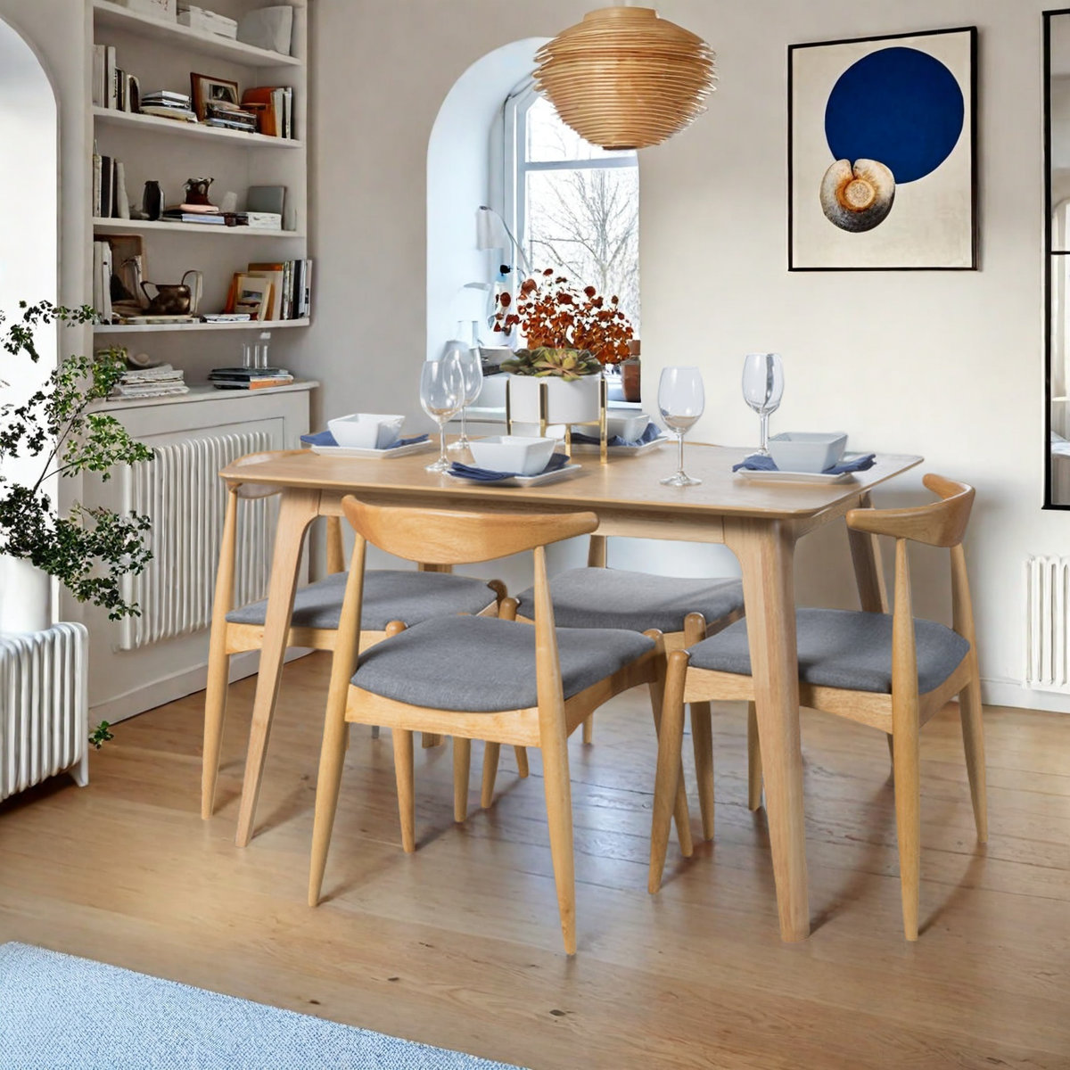 Aubray Solid Wood Dining Set