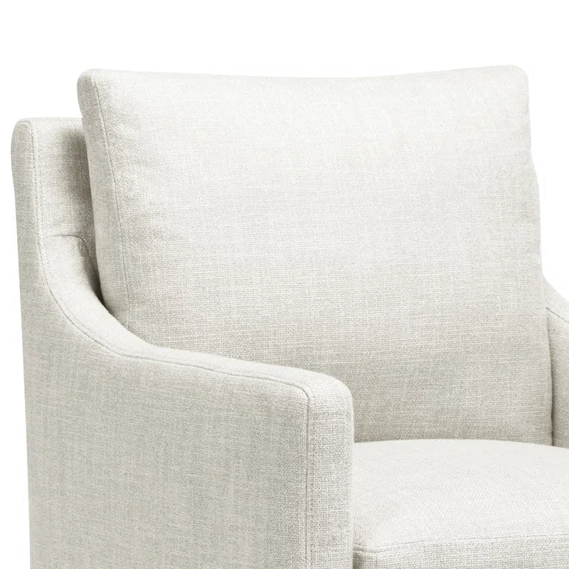 Zanneyun 24" Wide Country Farmhouse Linen Down Fill Upholstered Dining Armchair