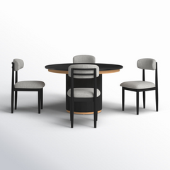 Lixy 4-Piece Modern Dining Set – Round Table