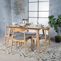 Aubray Solid Wood Dining Set