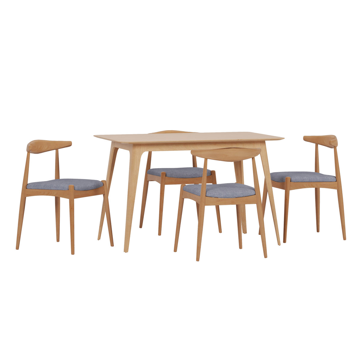 Aubray Solid Wood Dining Set