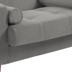 Rivaard 2 Set Modern Wide Armchair Corduroy Accent Chairs - Wooden Bazar