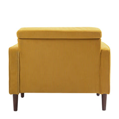 Rivaard 2 Set Modern Wide Armchair Corduroy Accent Chairs - Wooden Bazar