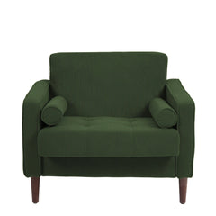 Rivaard 2 Set Modern Wide Armchair Corduroy Accent Chairs - Wooden Bazar