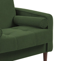 Rivaard 2 Set Modern Wide Armchair Corduroy Accent Chairs - Wooden Bazar