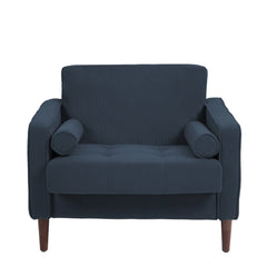 Rivaard 2 Set Modern Wide Armchair Corduroy Accent Chairs - Wooden Bazar