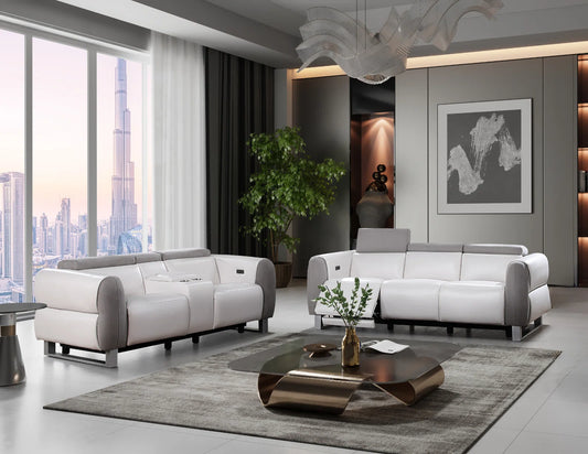 2 - Piece Faux Leather Living Room Set Luxury Sofa Set