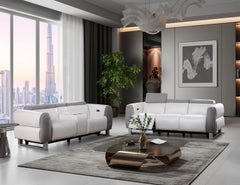 2 - Piece Faux Leather Living Room Set Luxury Sofa Set