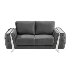 2 - Piece Faux Leather Living Room Set Luxury Sofa Set