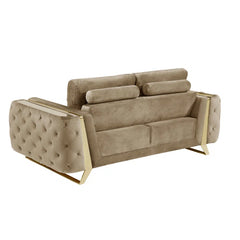 2 - Piece Faux Leather Living Room Set Luxury Sofa Set