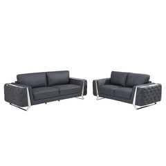 2 - Piece Faux Leather Living Room Set Luxury Sofa Set