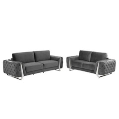 2 - Piece Faux Leather Living Room Set Luxury Sofa Set