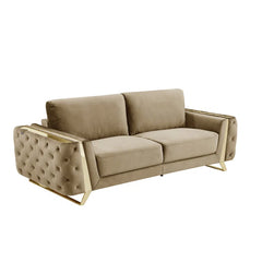 2 - Piece Faux Leather Living Room Set Luxury Sofa Set