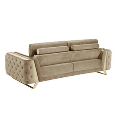 2 - Piece Faux Leather Living Room Set Luxury Sofa Set