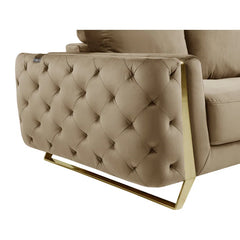 2 - Piece Faux Leather Living Room Set Luxury Sofa Set