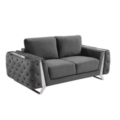 2 - Piece Faux Leather Living Room Set Luxury Sofa Set