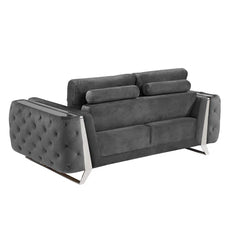 2 - Piece Faux Leather Living Room Set Luxury Sofa Set