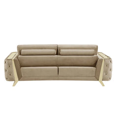 2 - Piece Faux Leather Living Room Set Luxury Sofa Set