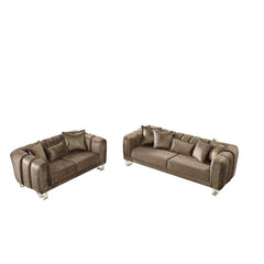 2 - Piece Velvet Living Room Set Luxury Sofa Set