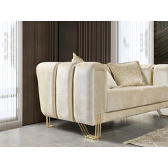 2 - Piece Velvet Living Room Set Luxury Sofa Set