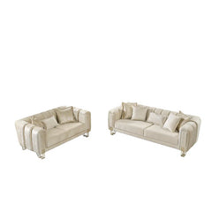 2 - Piece Velvet Living Room Set Luxury Sofa Set