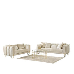 2 - Piece Velvet Living Room Set Luxury Sofa Set