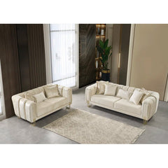 2 - Piece Velvet Living Room Set Luxury Sofa Set