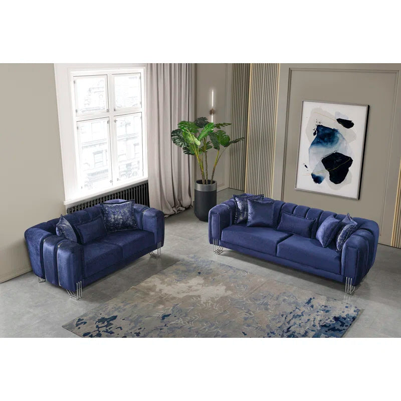 2 - Piece Velvet Living Room Set Luxury Sofa Set