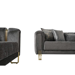 2 - Piece Velvet Living Room Set Luxury Sofa Set