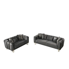 2 - Piece Velvet Living Room Set Luxury Sofa Set