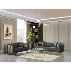 2 - Piece Velvet Living Room Set Luxury Sofa Set