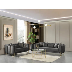 2 - Piece Velvet Living Room Set Luxury Sofa Set