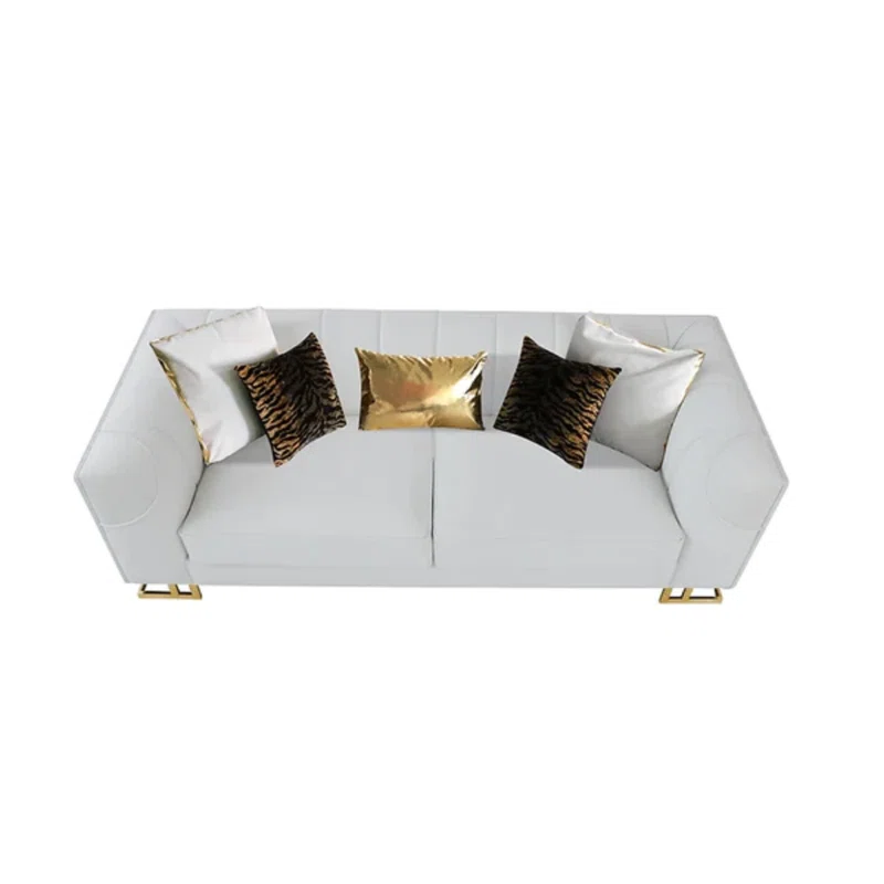 Eveo 3 - Piece Velvet Living Room Luxury Sofa Set